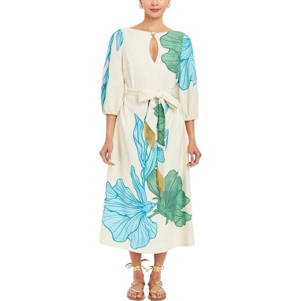 Mestiza - Cream Floral Midi Dress